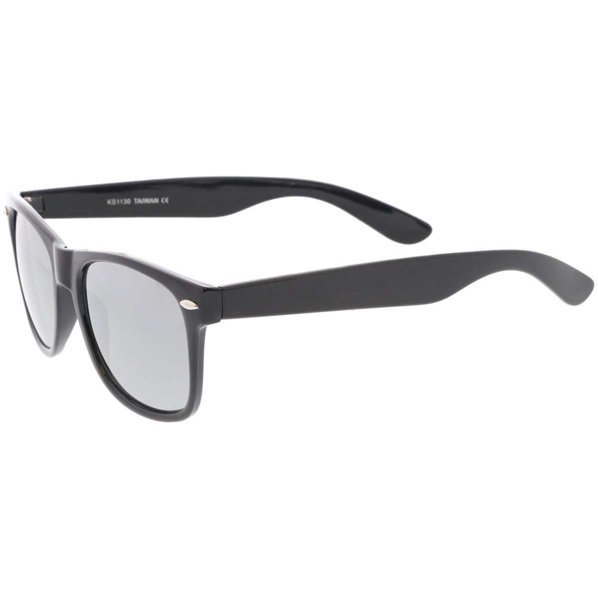 Large Classic Horned Rim Mirrored Lens Sunglasses C769