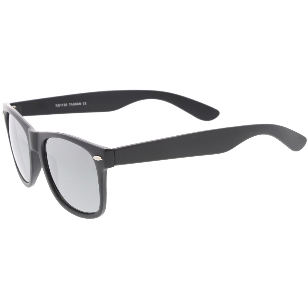 Large Classic Horned Rim Mirrored Lens Sunglasses C769