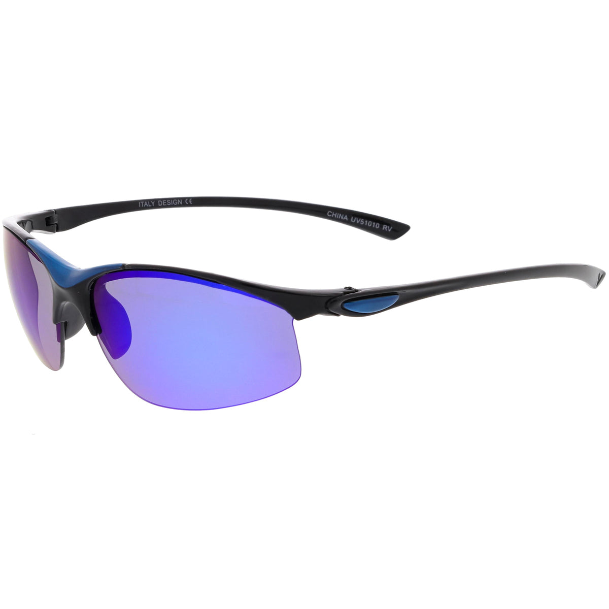 Men's Lightweight Half Frame Active Sports Wrap Around Sunglasses C788