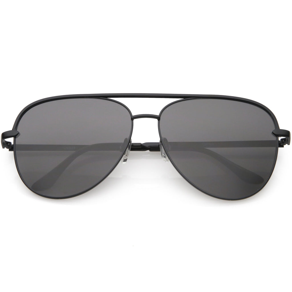 Retro Modern Oversize Flat Lens Aviator Sunglasses C791 54mm