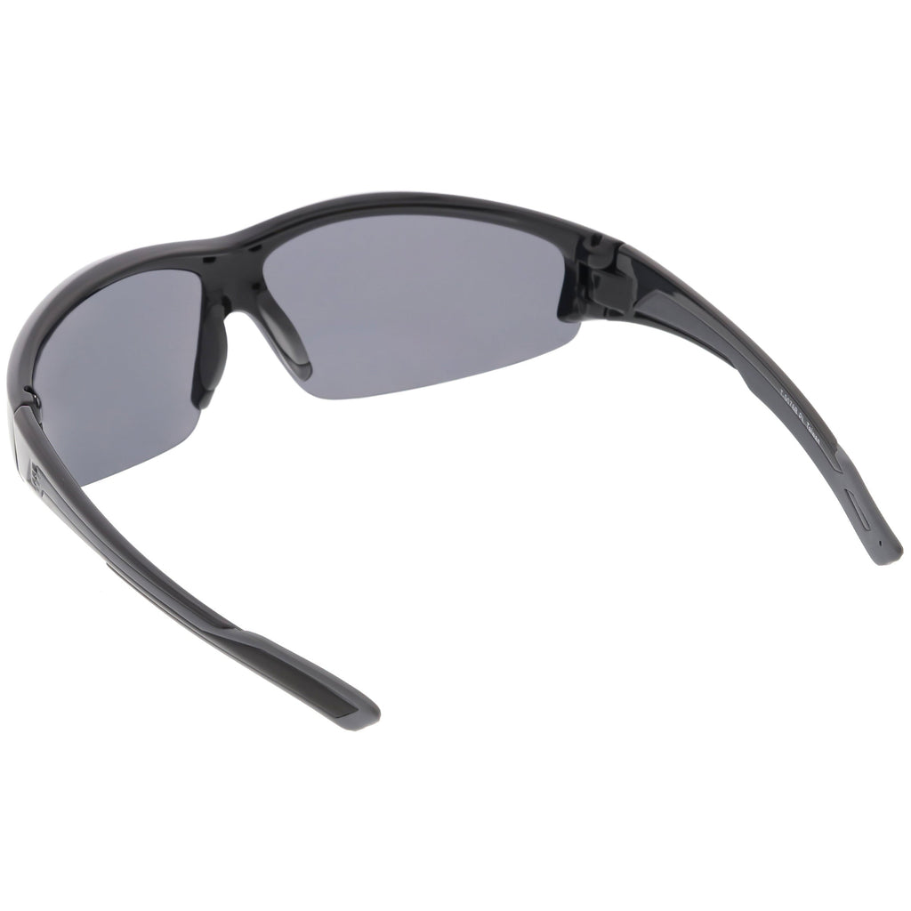Performance TR-90 Semi Rimless Sports Wrap Polarized Sunglasses C801