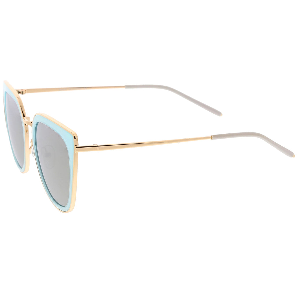 Women's Oversize Polarized Cat Eye Metal Frame Sunglasses C822