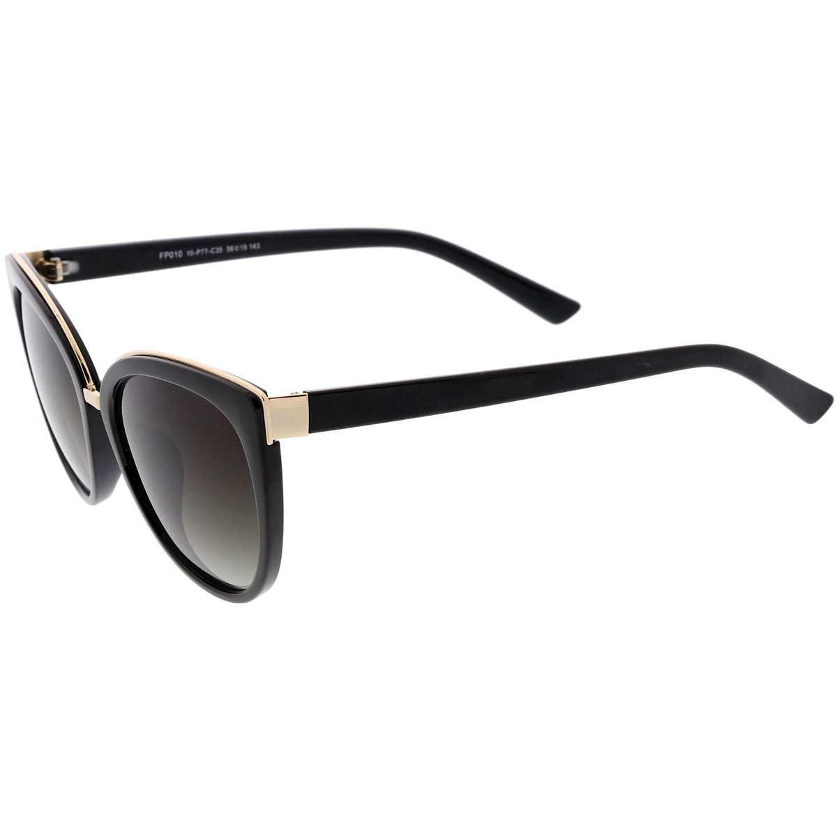 Women's Large Polarized Dual Layer Cat Eye Sunglasses C827