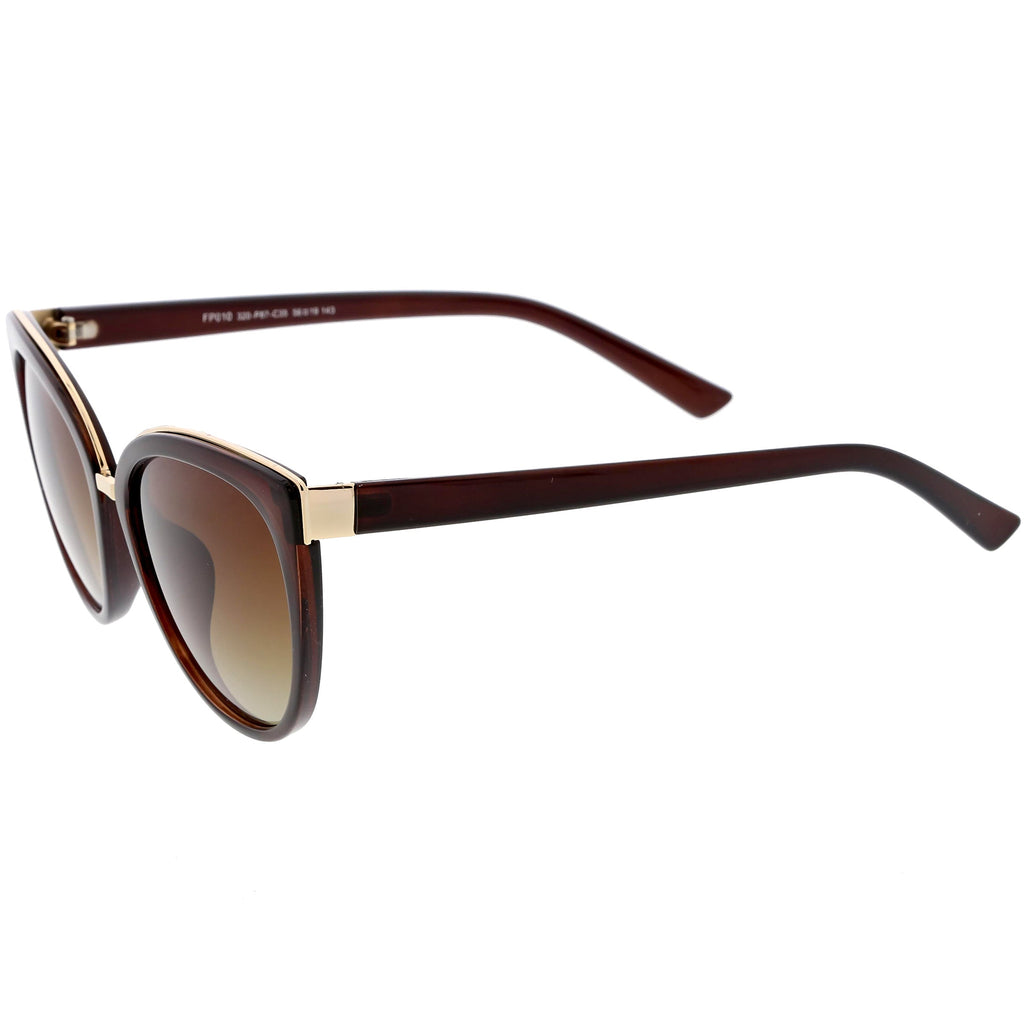 Women's Large Polarized Dual Layer Cat Eye Sunglasses C827