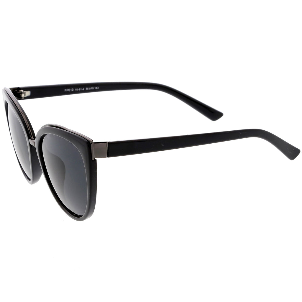 Women's Large Polarized Dual Layer Cat Eye Sunglasses C827