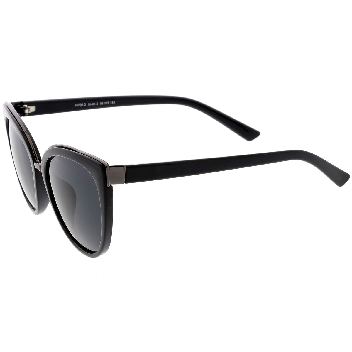 Women's Large Polarized Dual Layer Cat Eye Sunglasses C827