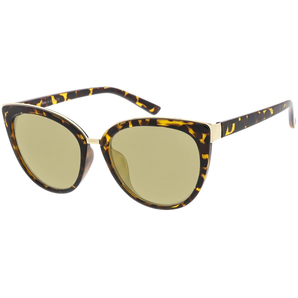 Women's Retro 1950's Oversize Thin Cat Eye Sunglasses C840