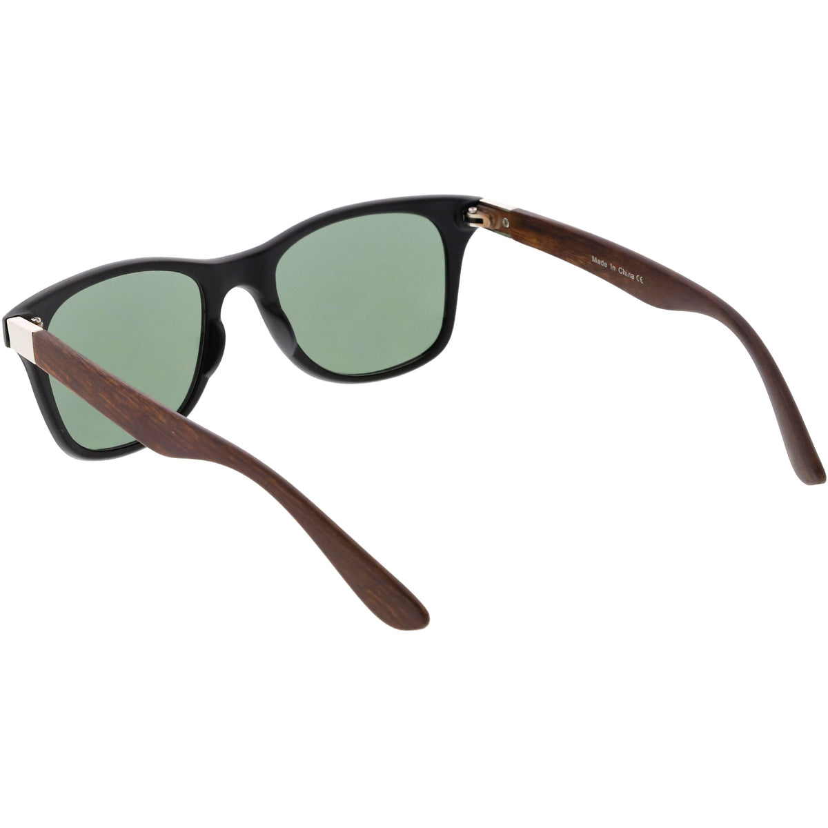 Unisex Outdoors Hiking Wood Print Horned Rim Sunglasses C845