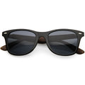 Unisex Outdoors Hiking Wood Print Horned Rim Sunglasses C845
