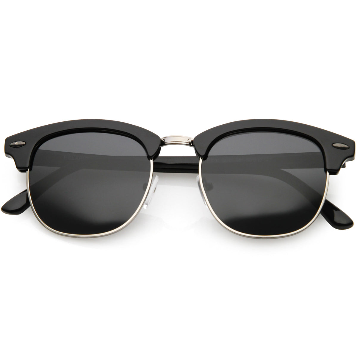 Classic Dapper Half Frame Horned Rim Clear Lens Glasses C846