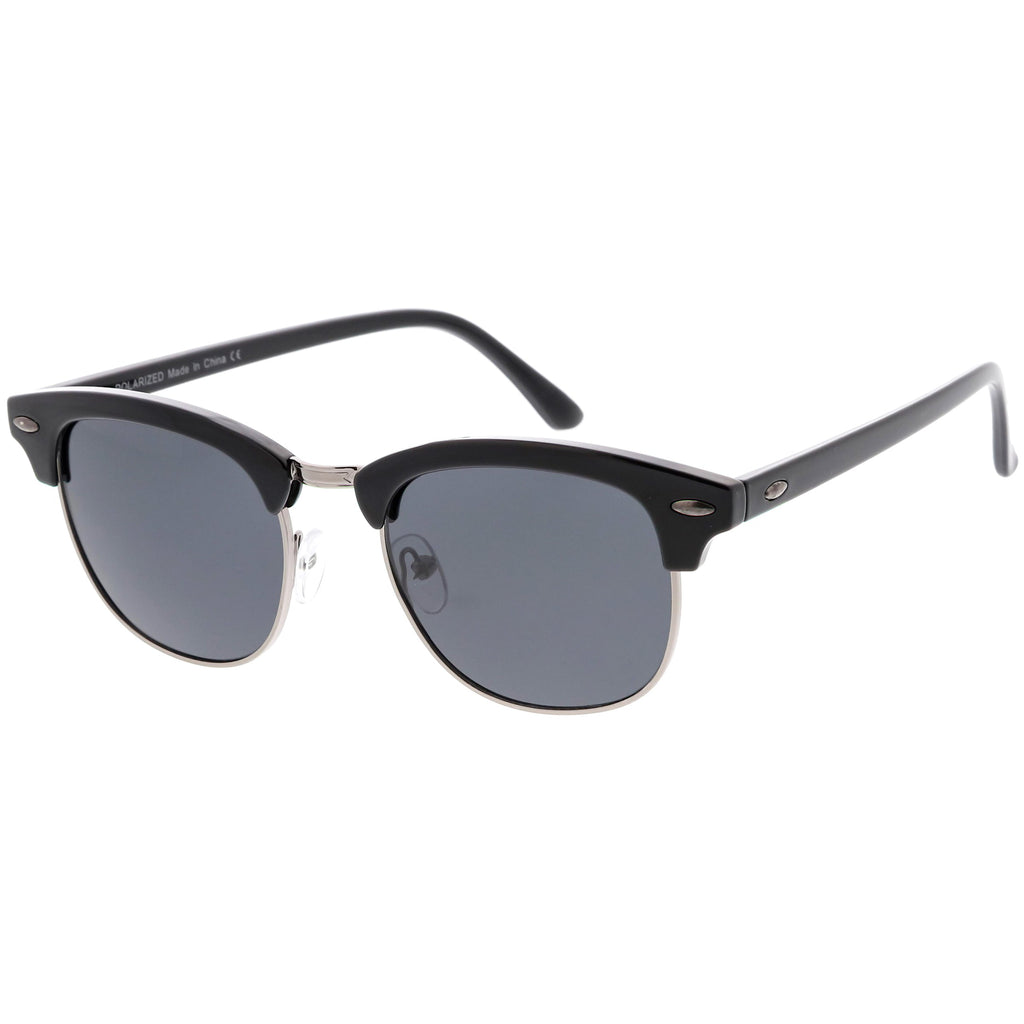 Classic Dapper Half Frame Horned Rim Clear Lens Glasses C846