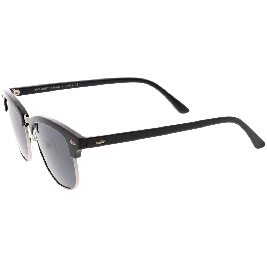 Classic Dapper Half Frame Horned Rim Clear Lens Glasses C846