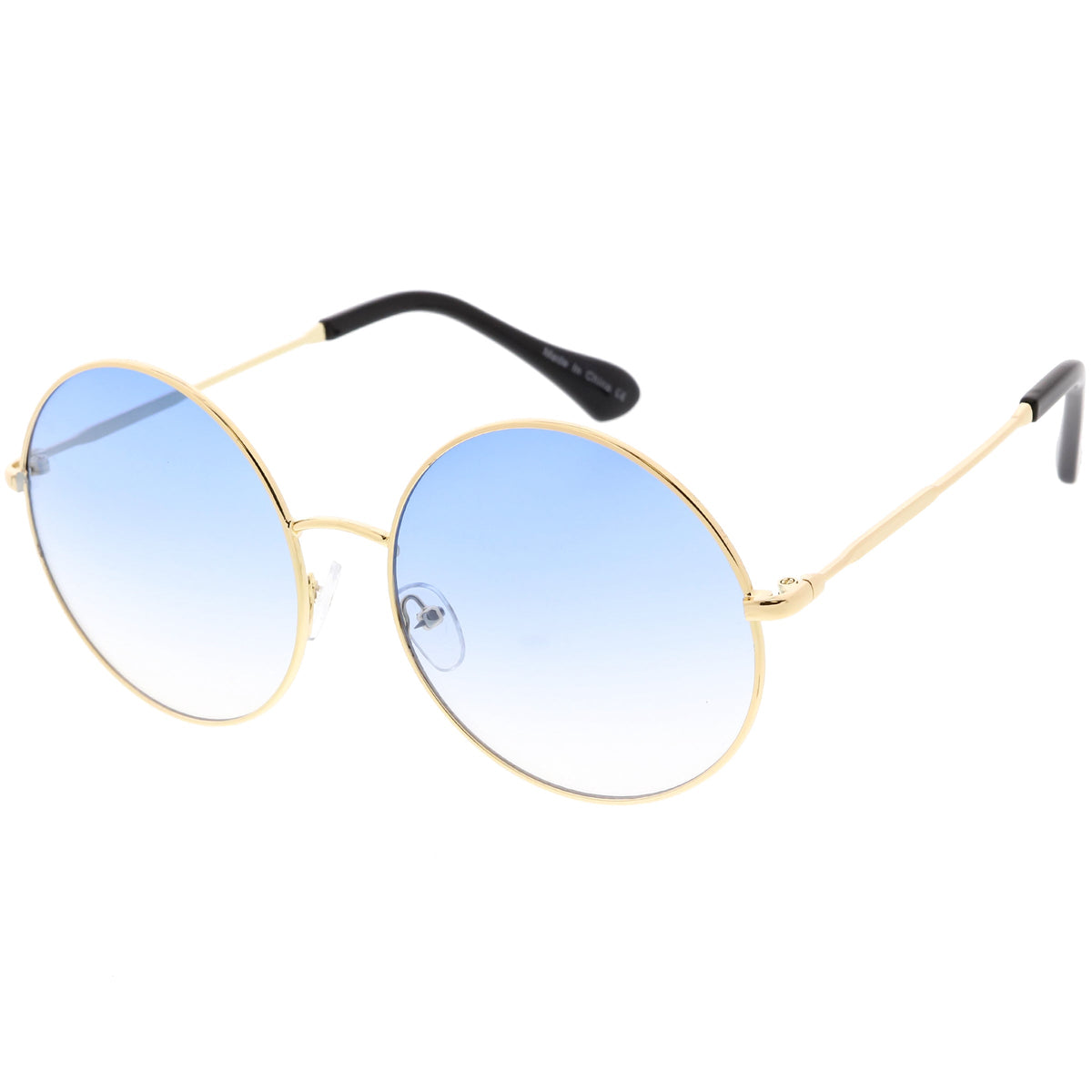 Retro Oversize Color Tone Disco Round Metal Sunglasses C848