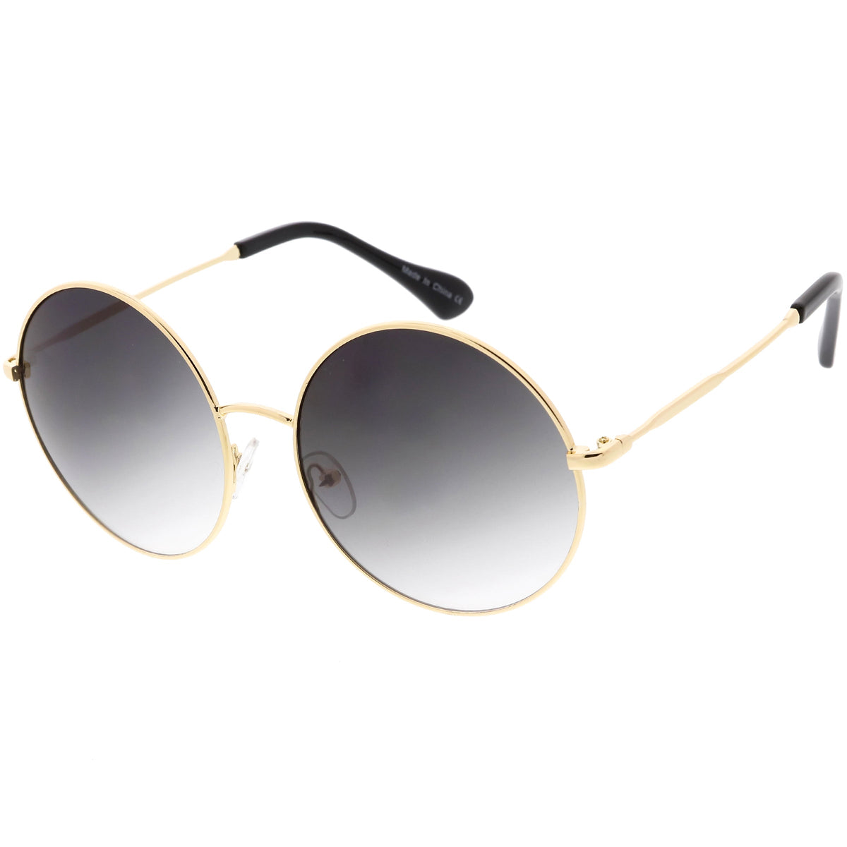 Retro Oversize Color Tone Disco Round Metal Sunglasses C848