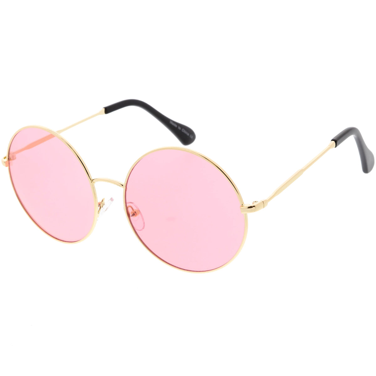 Retro Oversize Color Tone Disco Round Metal Sunglasses C848