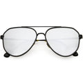 Oversize Retro Modern Mirrored Flat Lens Aviator Sunglasses C849