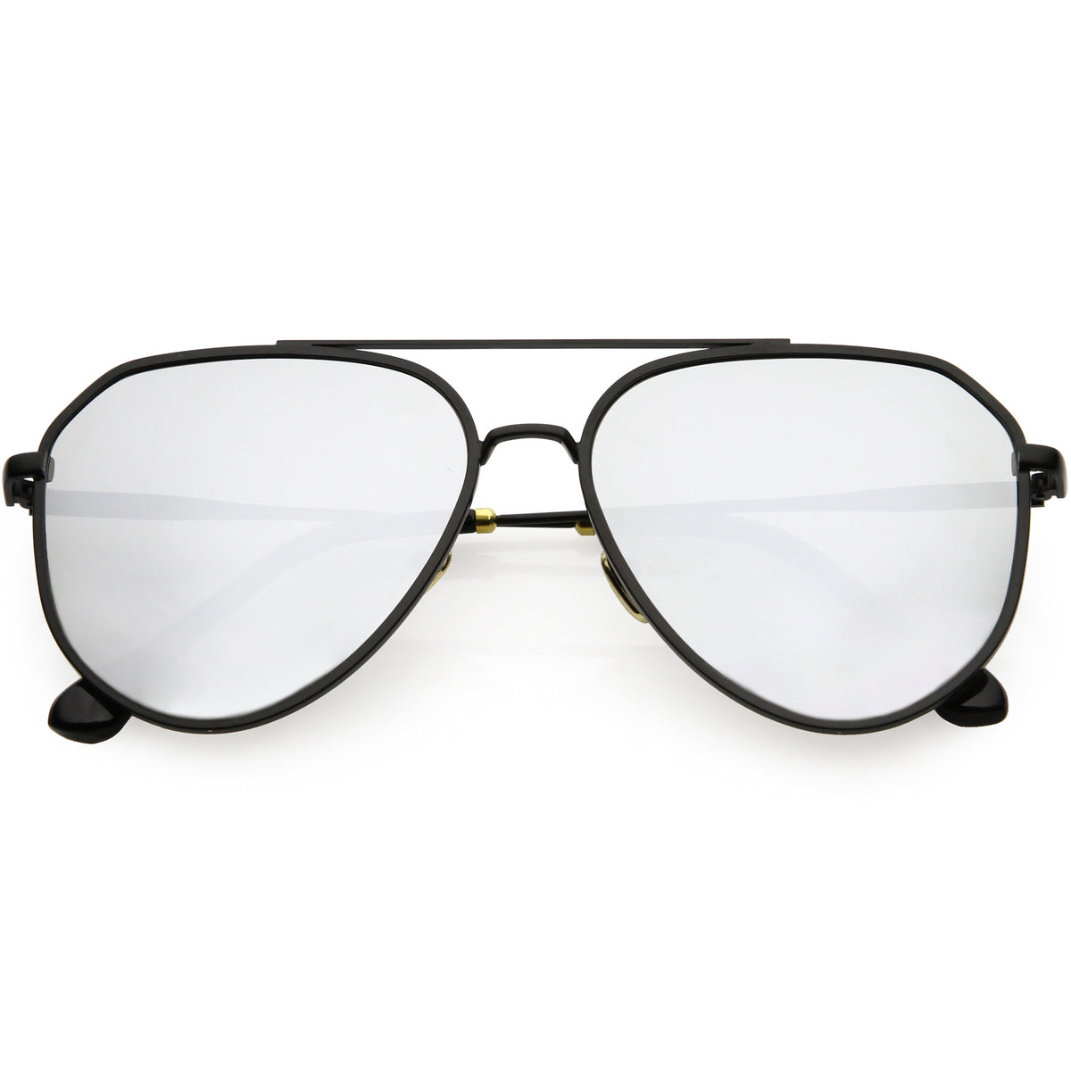 Oversize Retro Modern Mirrored Flat Lens Aviator Sunglasses C849