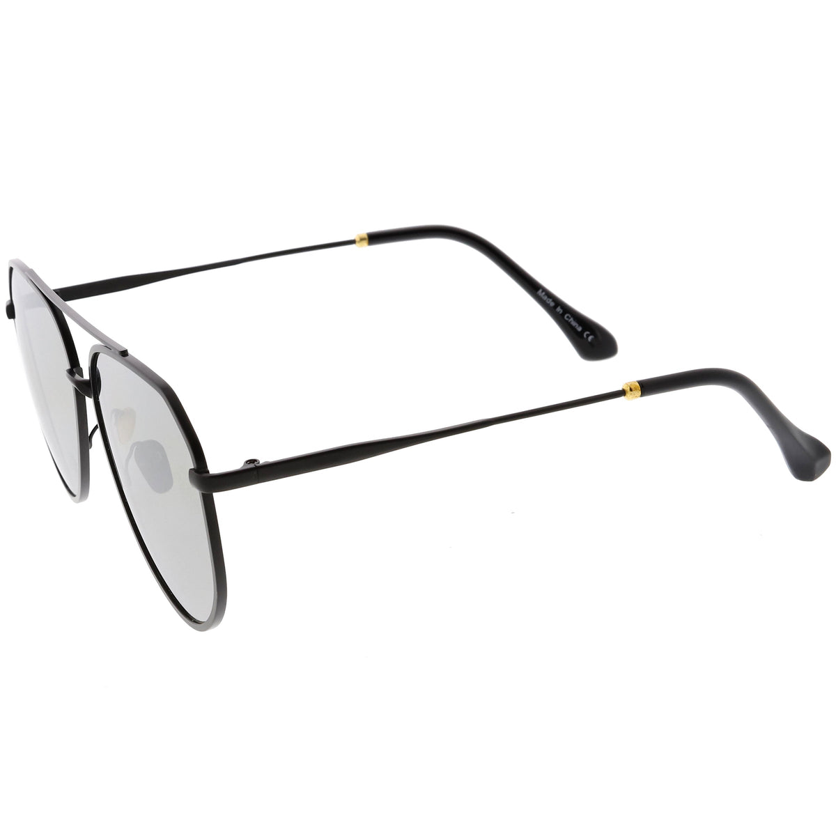 Oversize Retro Modern Mirrored Flat Lens Aviator Sunglasses C849