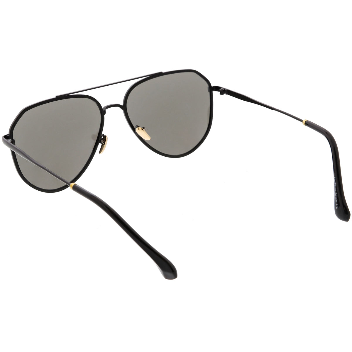 Oversize Retro Modern Mirrored Flat Lens Aviator Sunglasses C849