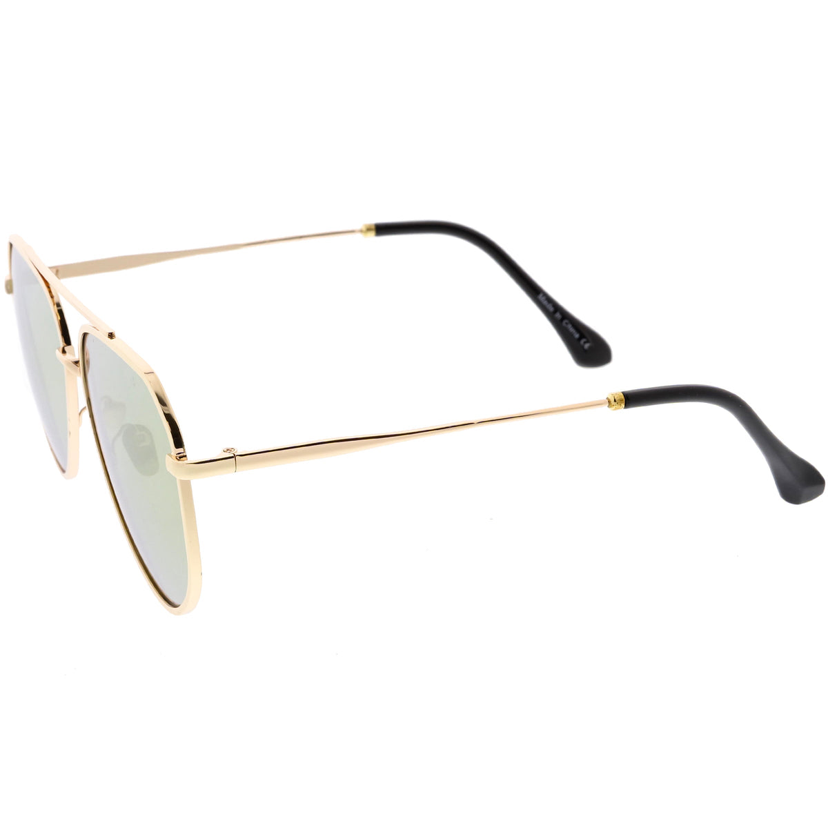 Oversize Retro Modern Mirrored Flat Lens Aviator Sunglasses C849
