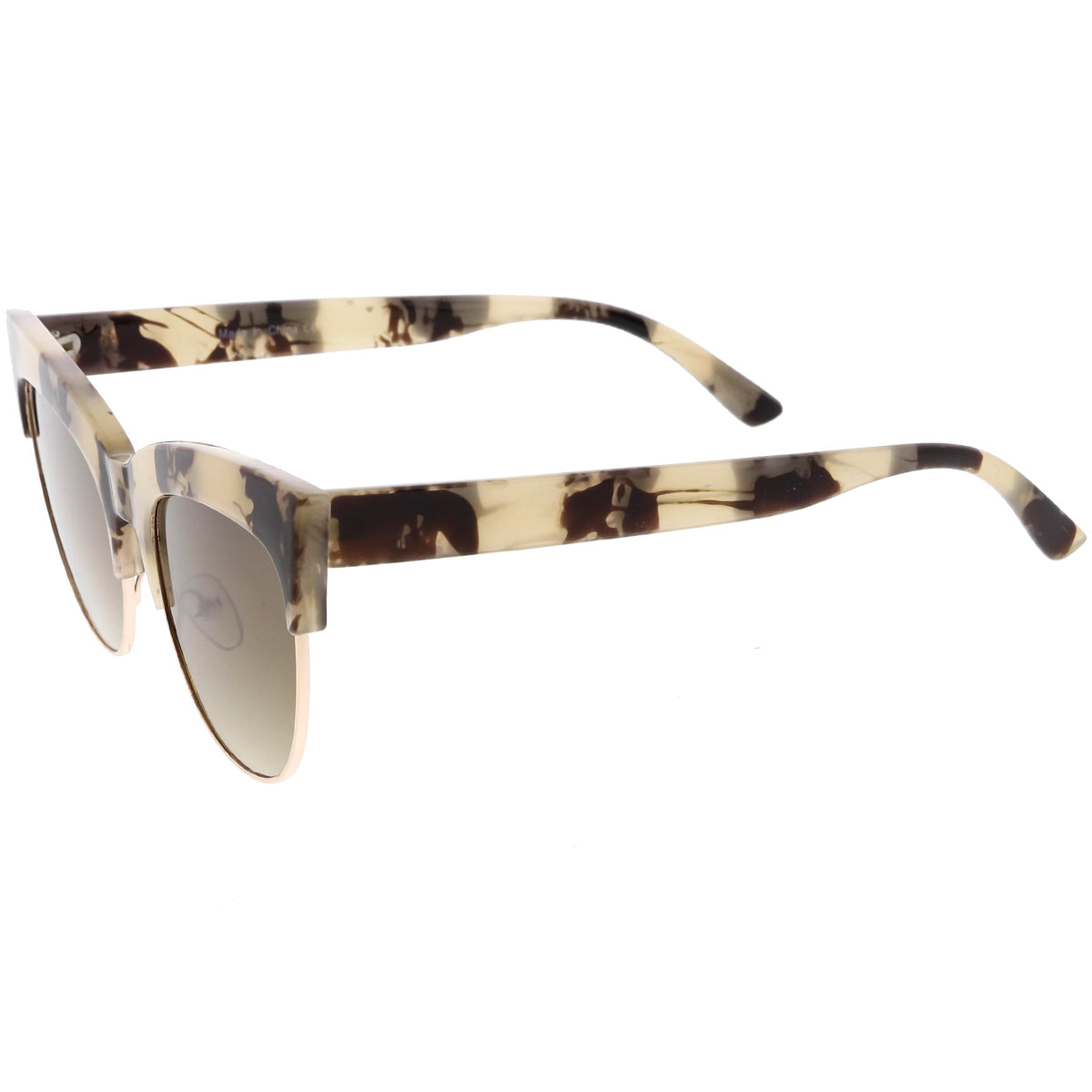 Women's Modern Hot Tip Pointed Half Frame Cat Eye Sunglasses C852