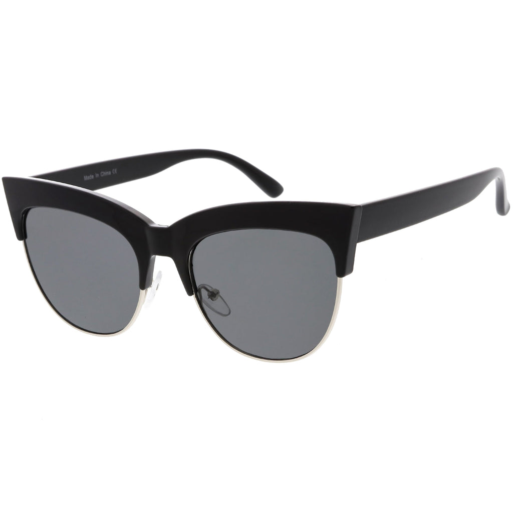 Women's Modern Hot Tip Pointed Half Frame Cat Eye Sunglasses C852