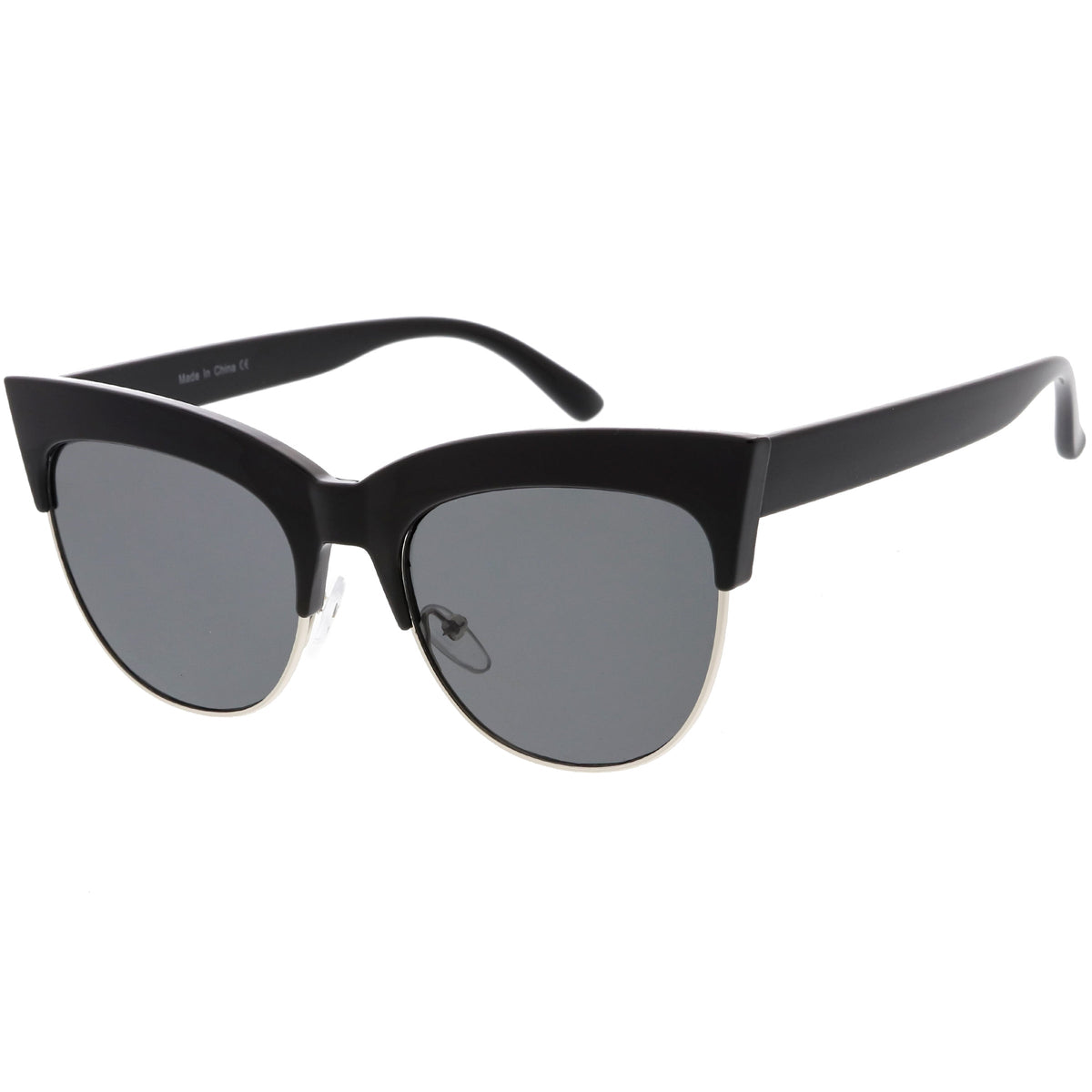 Women's Modern Hot Tip Pointed Half Frame Cat Eye Sunglasses C852