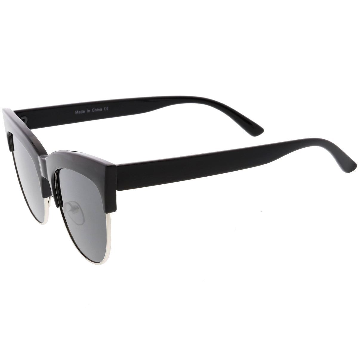 Women's Modern Hot Tip Pointed Half Frame Cat Eye Sunglasses C852
