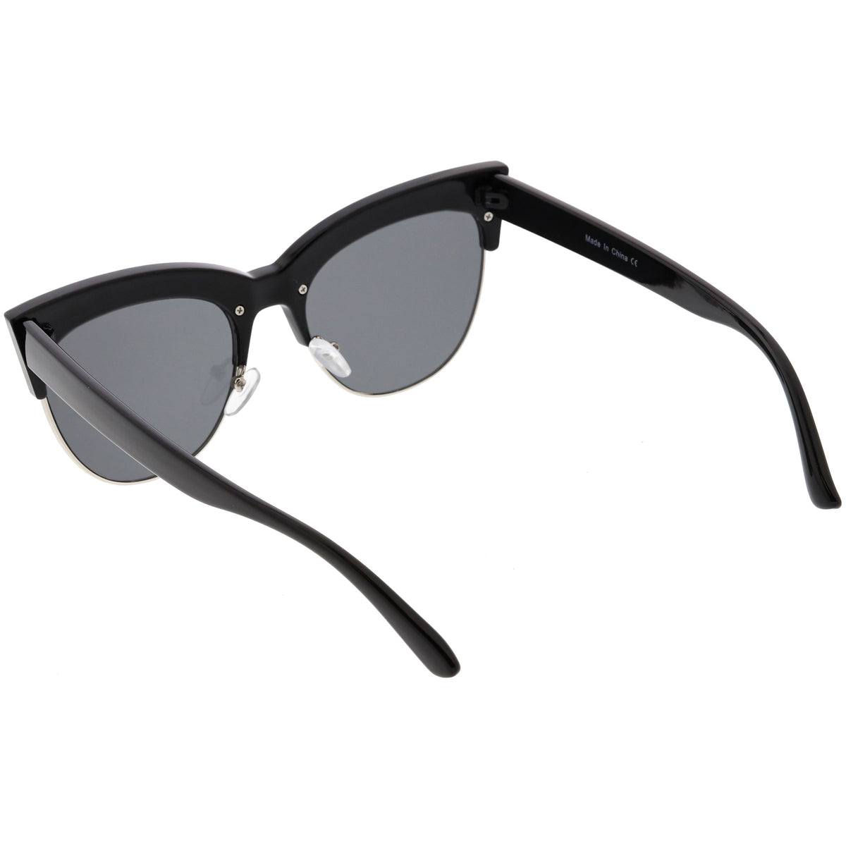 Women's Modern Hot Tip Pointed Half Frame Cat Eye Sunglasses C852