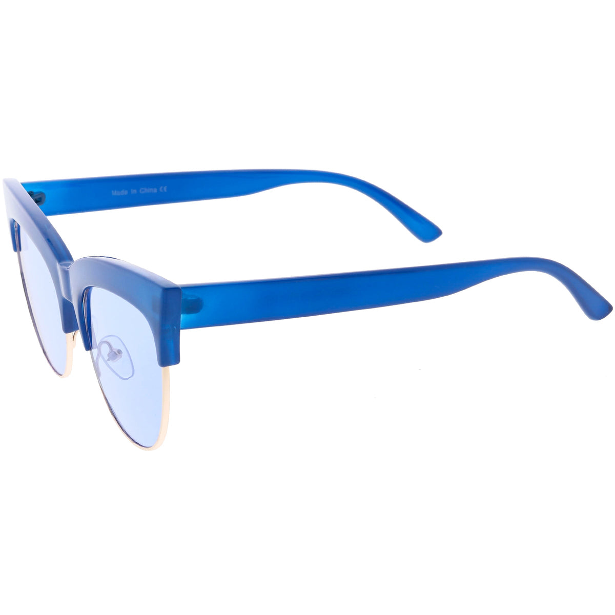 Women's Modern Hot Tip Pointed Half Frame Cat Eye Sunglasses C852