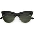 Women's Modern Hot Tip Pointed Half Frame Cat Eye Sunglasses C852