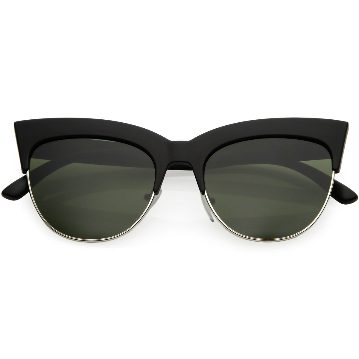 Women's Modern Hot Tip Pointed Half Frame Cat Eye Sunglasses C852