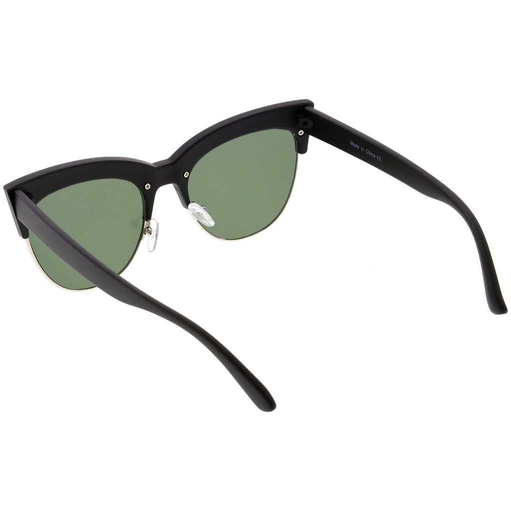 Women's Modern Hot Tip Pointed Half Frame Cat Eye Sunglasses C852