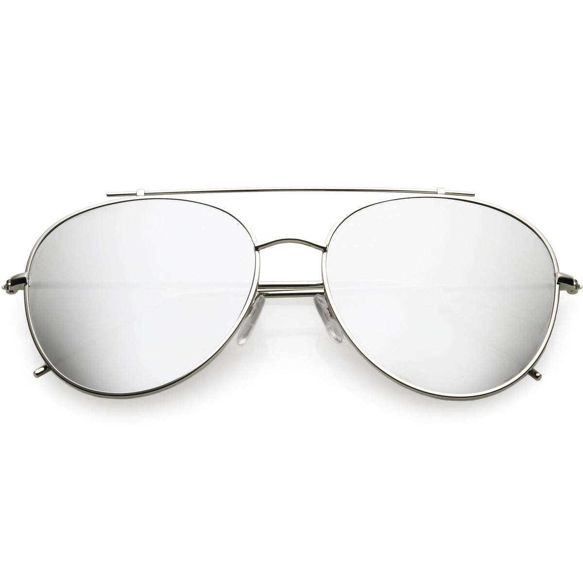 Oversize Retro Modern Mirrored Flat Lens Aviator Sunglasses C856