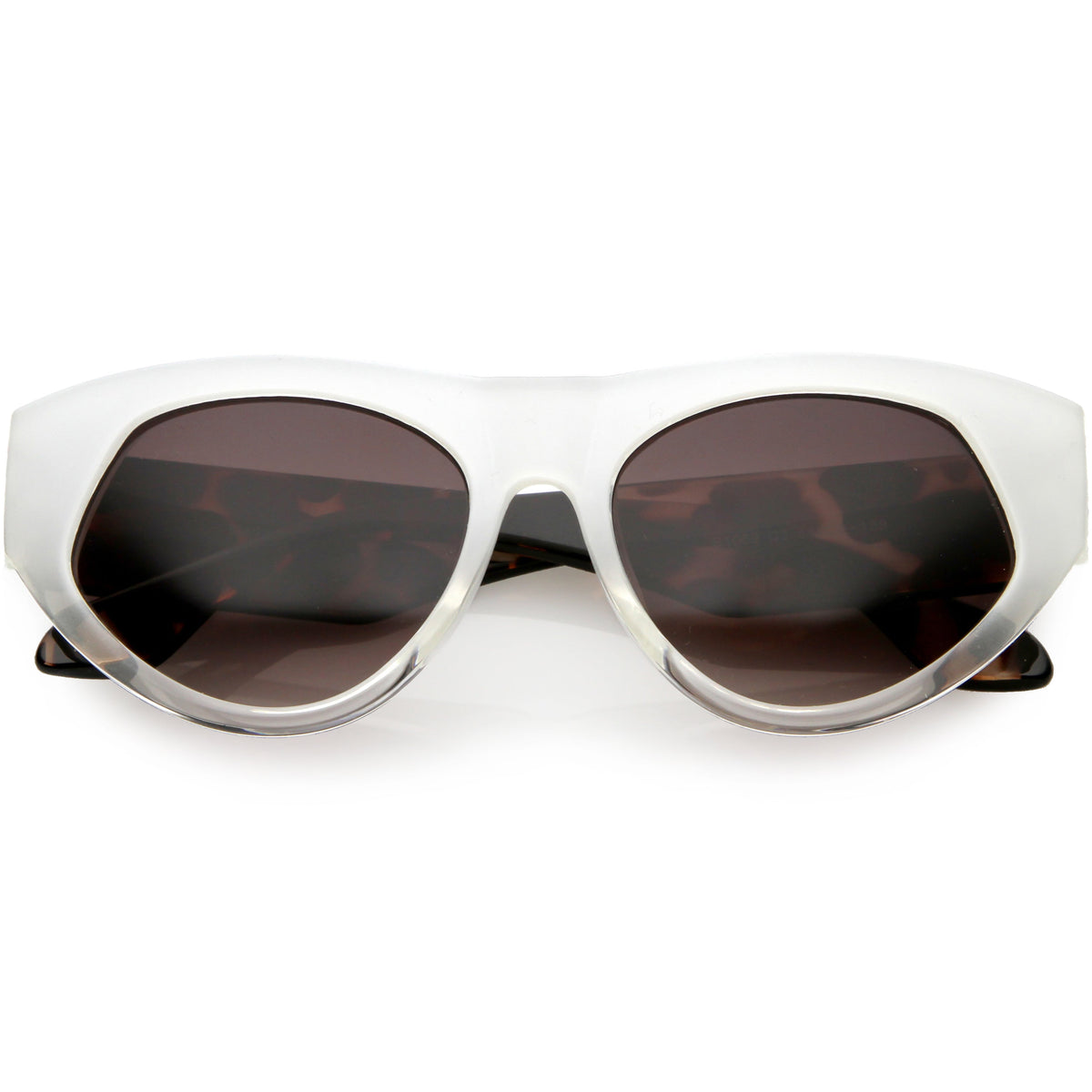 Women's Oversize Block Slanted Lens Cat Eye Sunglasses C863