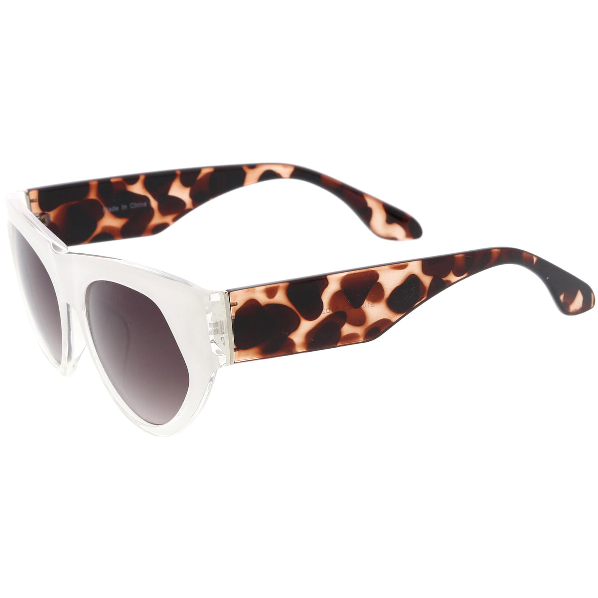 Women's Oversize Block Slanted Lens Cat Eye Sunglasses C863