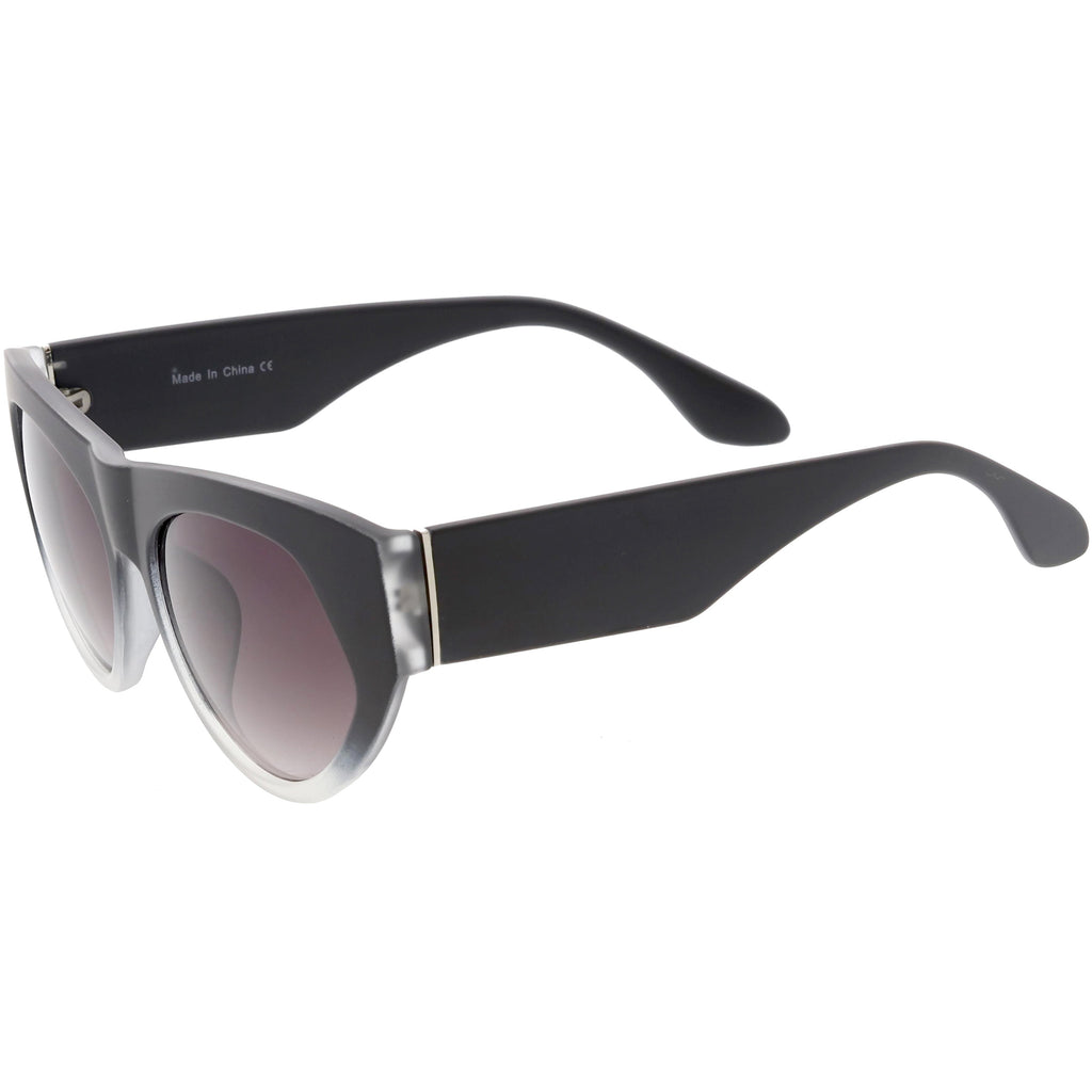 Women's Oversize Block Slanted Lens Cat Eye Sunglasses C863