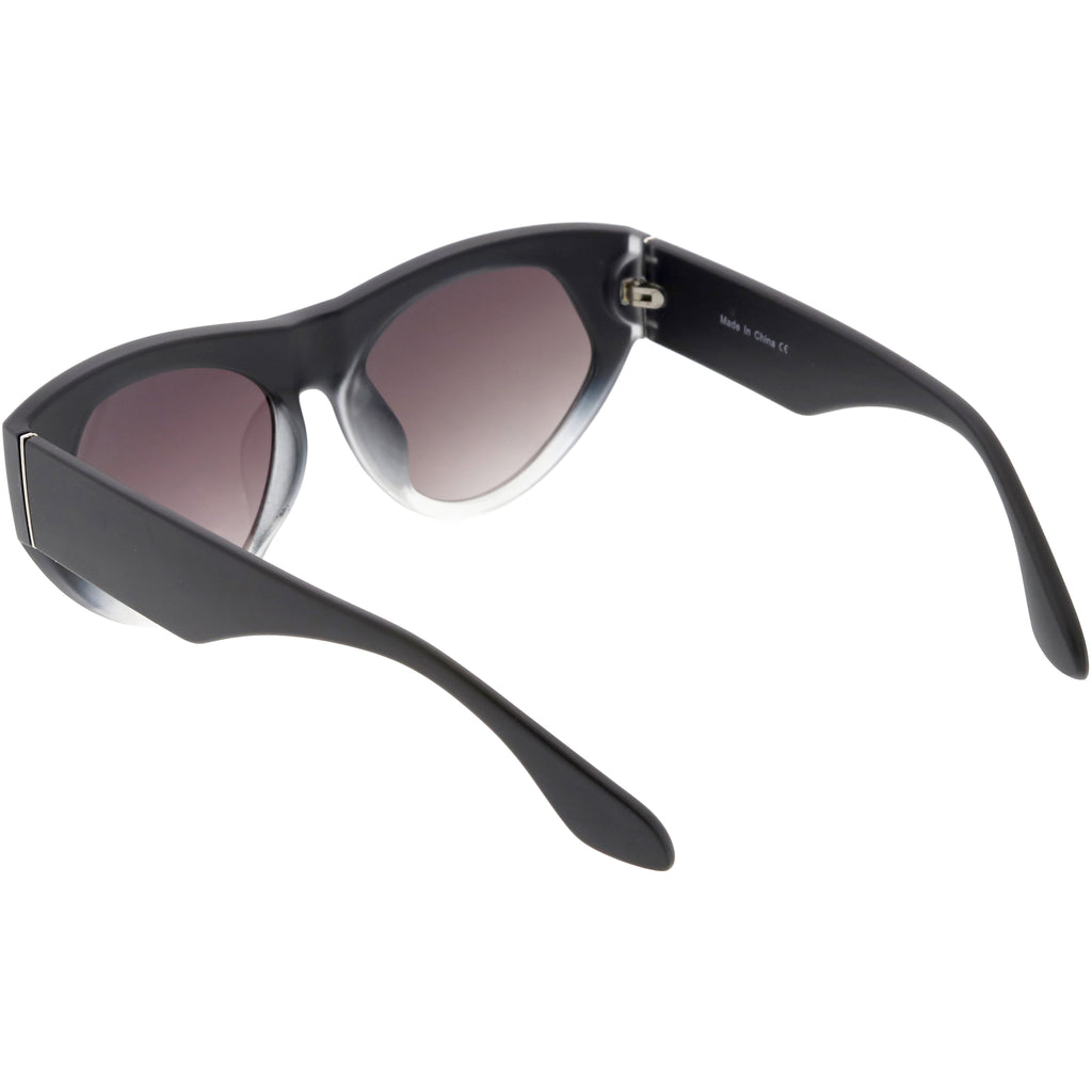 Women's Oversize Block Slanted Lens Cat Eye Sunglasses C863