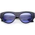 Women's Oversize Block Slanted Lens Cat Eye Sunglasses C863