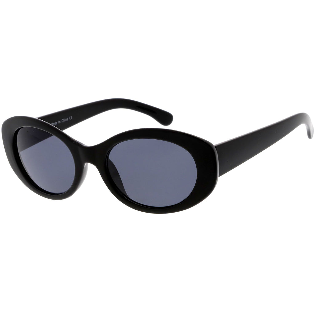 Women's Retro Oval Clout Thick Frame Sunglasses C867