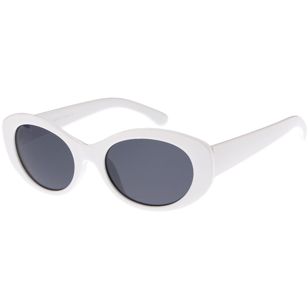 Women's Retro Oval Clout Thick Frame Sunglasses C867