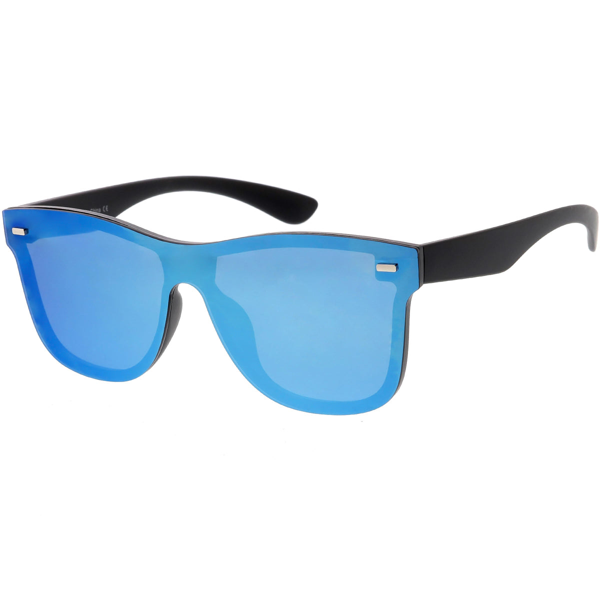 Retro Modern Horned Rim Flat Mirrored Lens Sunglasses C869