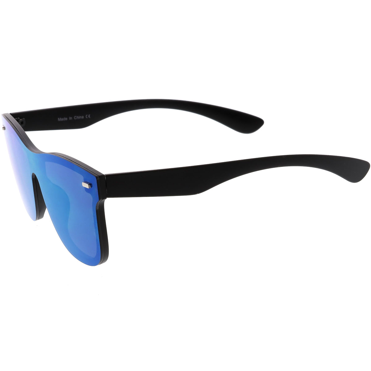 Retro Modern Horned Rim Flat Mirrored Lens Sunglasses C869