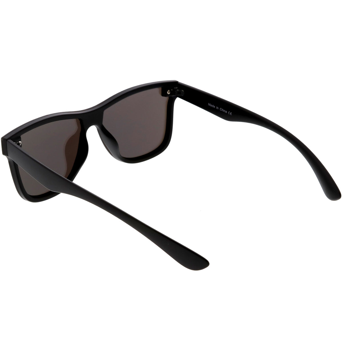 Retro Modern Horned Rim Flat Mirrored Lens Sunglasses C869