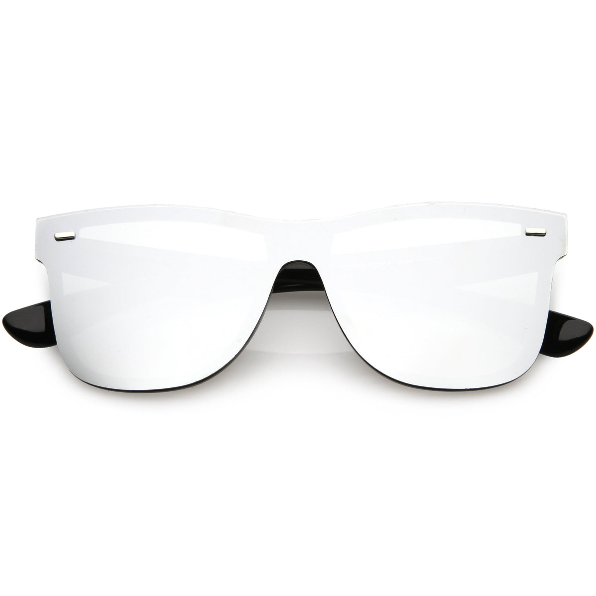 Retro Modern Horned Rim Flat Mirrored Lens Sunglasses C869