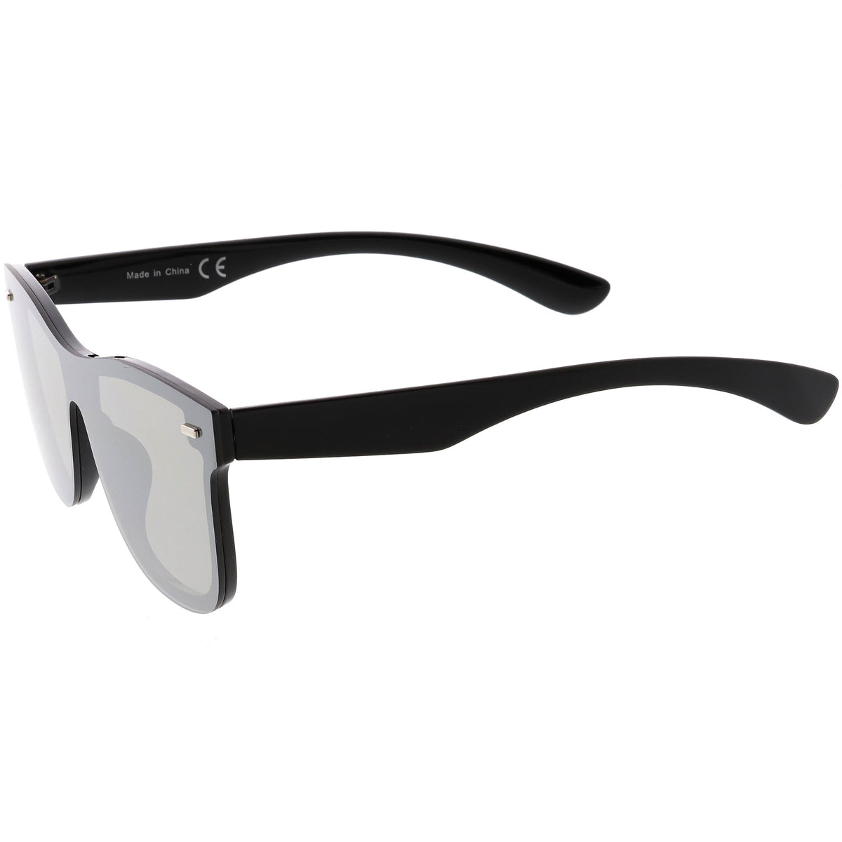 Retro Modern Horned Rim Flat Mirrored Lens Sunglasses C869