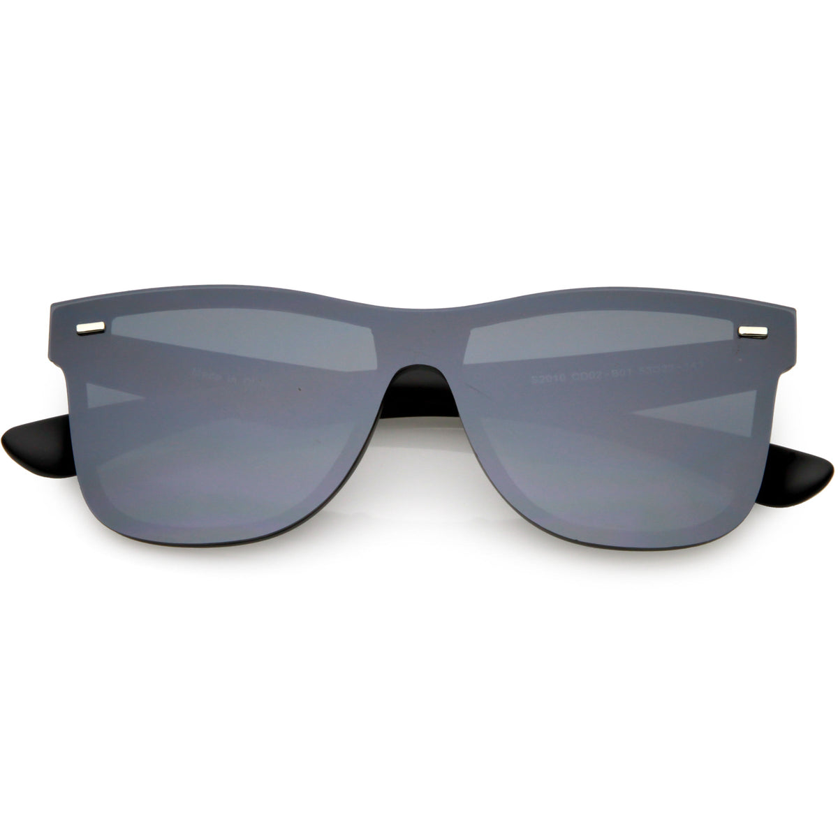 Retro Modern Horned Rim Flat Mirrored Lens Sunglasses C869