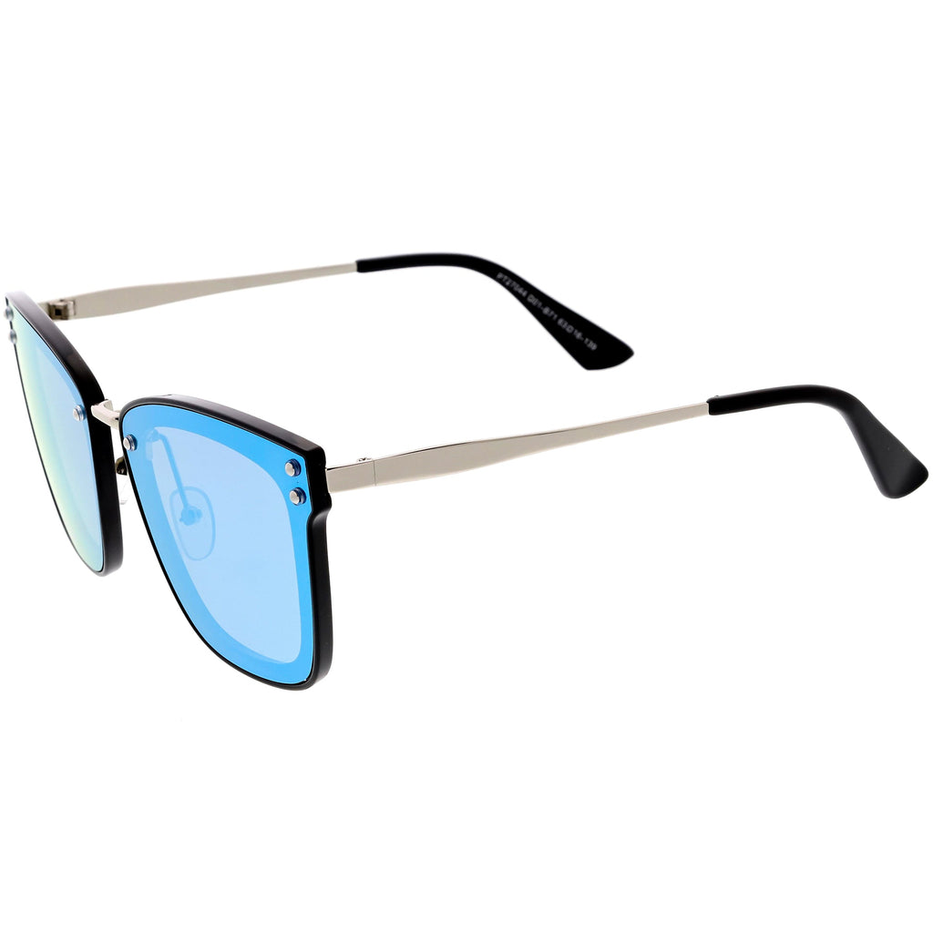 Women's Premium Flat Infinity Mirrored Polarized Lens Sunglasses C882