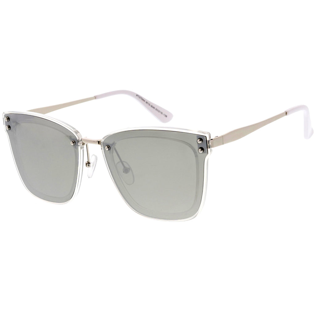 Women's Premium Flat Infinity Mirrored Polarized Lens Sunglasses C882