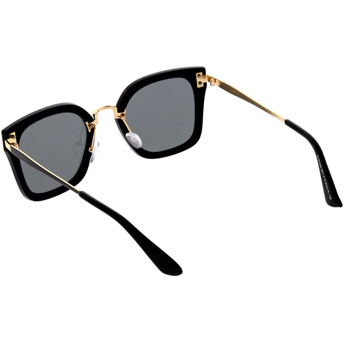 Women's Oversize Square Mirrored Polarized Flat Lens Sunglasses C883